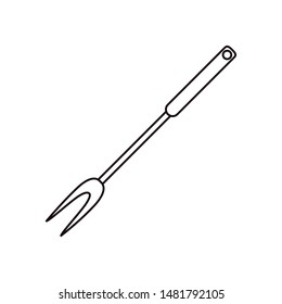fork cooking icon on white background