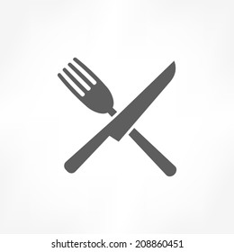 fork cross knife icon