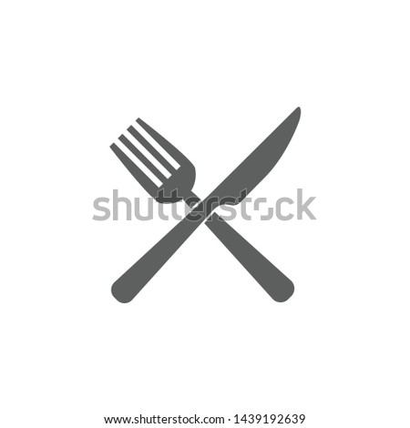 fork cross knife icon logo