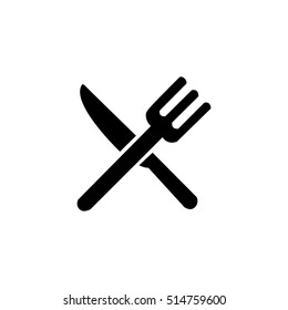 fork cross knife icon restaurant logo