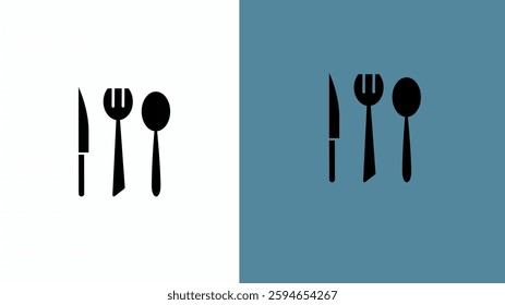 Fork and Culinary Items  Kitchen Utensils and Food Preparation.vector symbol.

