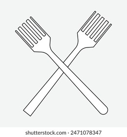 fork cutlery icon image vector illustration design. Fork - a silverware utensil for eating flat vector icon for food apps and websites. Vector illustration. Eps file 126.