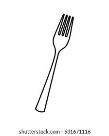 fork cutlery isolated icon vector illustration design