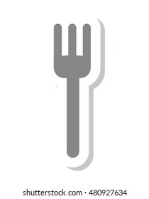 fork cutlery menu restaurant icon vector illustration design