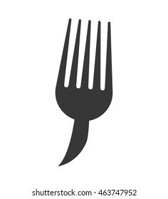 fork cutlery restaurant menu icon. Isolated and flat illustration. Vector graphic