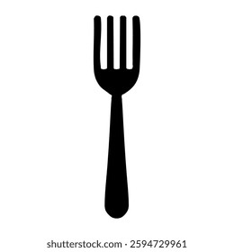 Fork cutlery silhouette isolated icon design, vector illustration  graphic.
