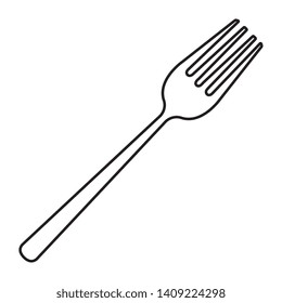 fork cutlery tool icon vector illustration