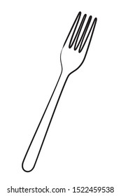 fork cutlery tool isolated icon vector illustration design