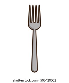 fork cutlery tool isolated icon vector illustration design