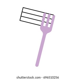 fork with Delicious spaghetti isolated icon