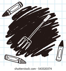 fork doodle