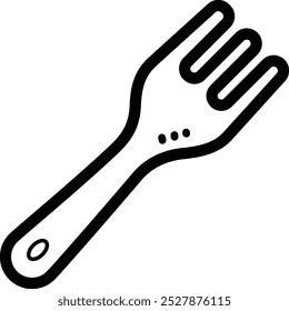 Ícone e ilustração de vetor de garfo