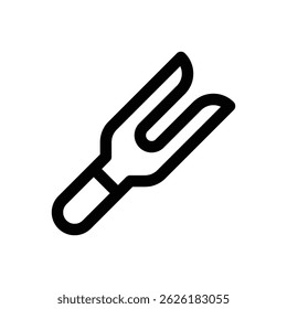 Fork. Editable stroke vector icon.
