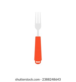 fork flat design vector illustration isolated on white background. restaurant business concept. Kitchen tools, utensils and kitchen accessories