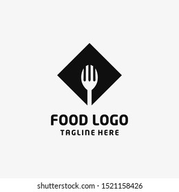 Fork, food logo Template. Vector illustration. on white background