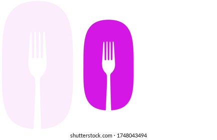 Fork ,food logo Template. Vector illustration.