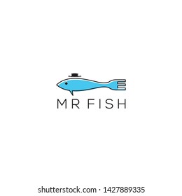 fork forming the fish design