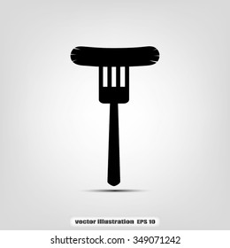 fork, frankfurter