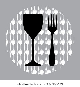 Fork and glass 