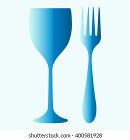 Fork and glass 