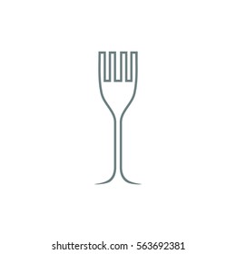 Fork And Glass Icon Logo Vector