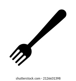 Diseño del icono negro de glifo de horquilla