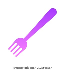 Fork Glyph Gradient icon design