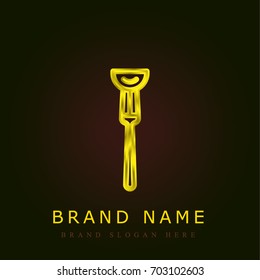Fork golden metallic logo