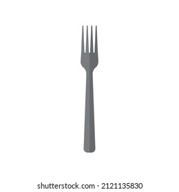 Fork grey flat vector icon