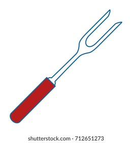 fork grill kitchen cutlery icon