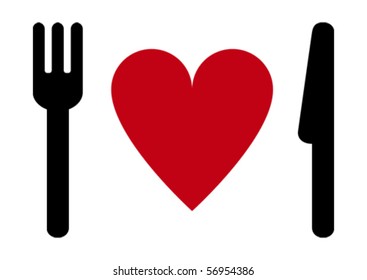 Fork, Heart, Knife.