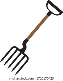 fork hoe logo illustration design