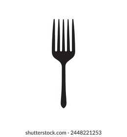 Fork icon. Black Fork icon on white background. Vector illustration