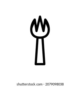 fork icon with black outline style