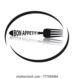 Fork Icon Bon Appetit - Circular Restaurant Symbol