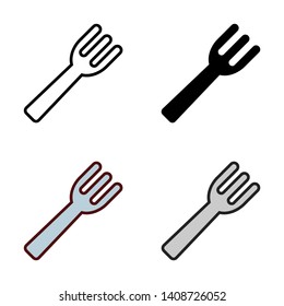 Fork Icon in Different Color and Style
