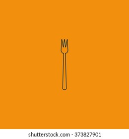 Fork icon. Flat illustration.