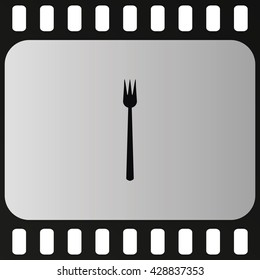 Fork icon. Flat illustration.