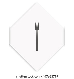 Fork icon. Flat illustration.