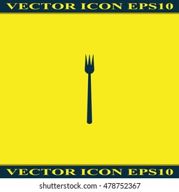 Fork icon. Flat illustration.