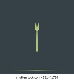 Fork icon. Flat illustration.