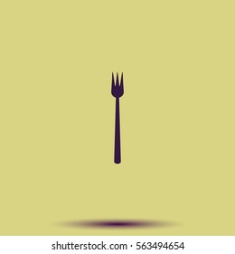 Fork icon. Flat illustration.