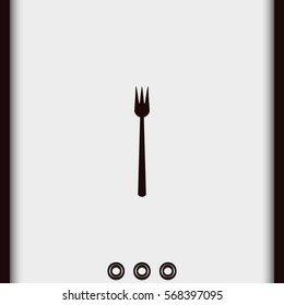Fork icon. Flat illustration.