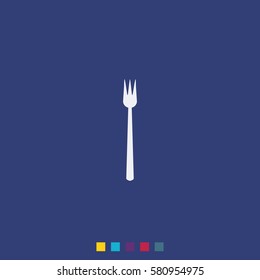 Fork icon. Flat illustration.