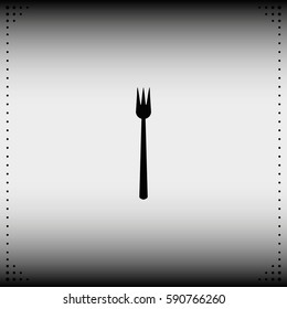 Fork icon. Flat illustration.
