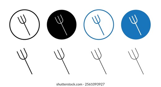 Fork icon Flat line symbol