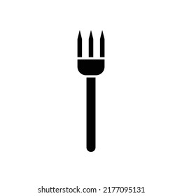 Fork icon, full black. Vector illustration, suitable for content design, website, poster, banner, menu, or video editing needs