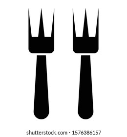 fork icon glyph vector design