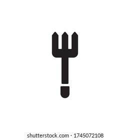 fork icon glyph vector. isolated on white background