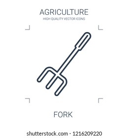 fork icon. high quality line fork icon on white background. from agriculture collection flat trendy vector fork symbol. use for web and mobile